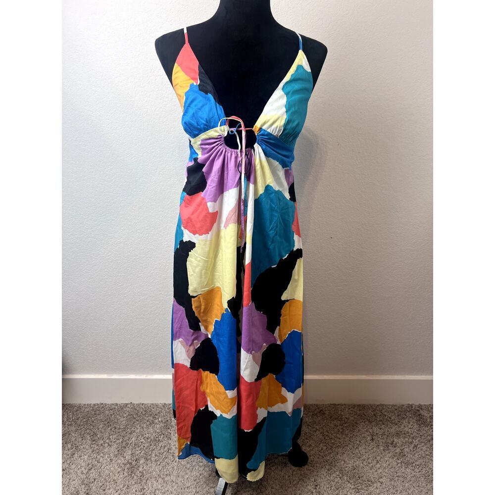 Rails Sabina Summer Colorblock Midi Dress Size XS